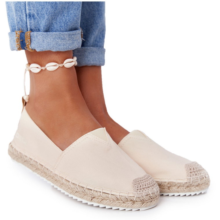 Espadryle Na Plecionej Podeszwie Big Star HH274501 Beżowe beżowy