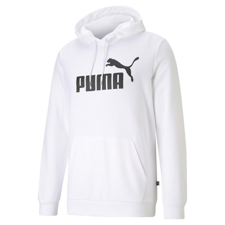 Męska bluza z kapturem i dużym logo z kolekcji Essentials PUMA White