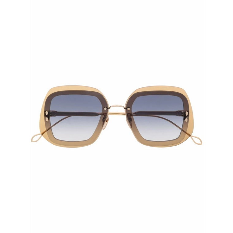 Złote Okulary przeciwsłoneczne z oryginalnym etui Isabel Marant