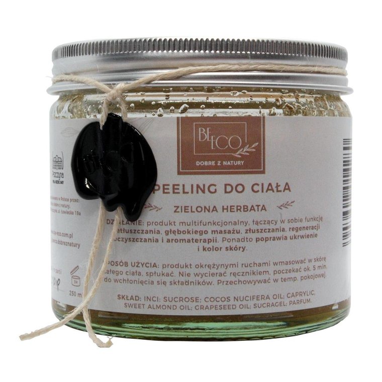 BeEco, peeling do ciała zielona herbata, 250 ml