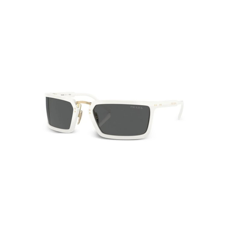 Białe Okulary Słoneczne Stylowy Model Prada