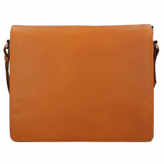 Leonhard Heyden Ottawa Messenger RFID skórzana przegroda na laptopa 38 cm orange