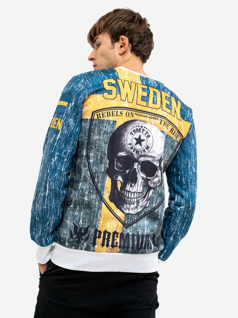 Bluza Bez Kaptura Męska Catch Sweden Skull