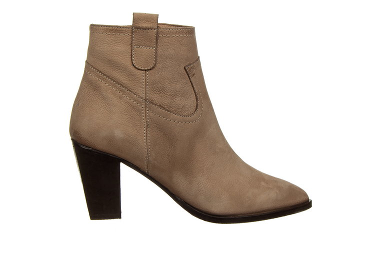 Botki Bayla-161 077 39499 Beige Nubuck 161550, Szary, Skóra naturalna