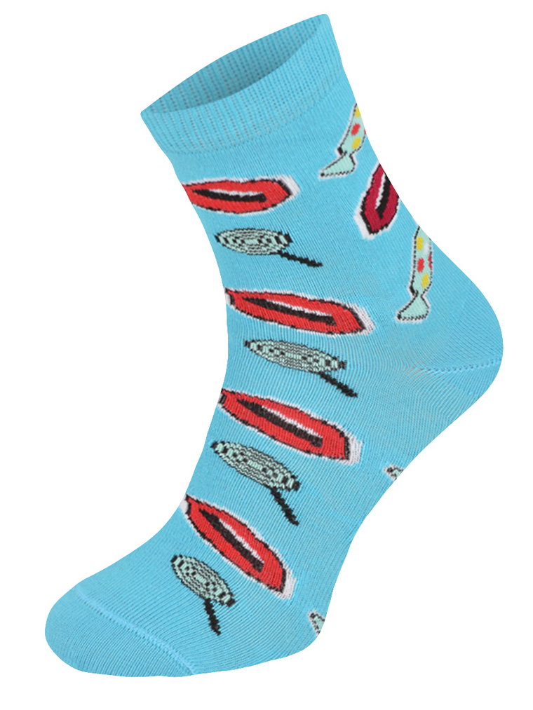 Kolorowe skarpetki CHILI Cotton Socks 748, wesołe motywy- Pop-Art, Usta, Cukierki, Słodycze