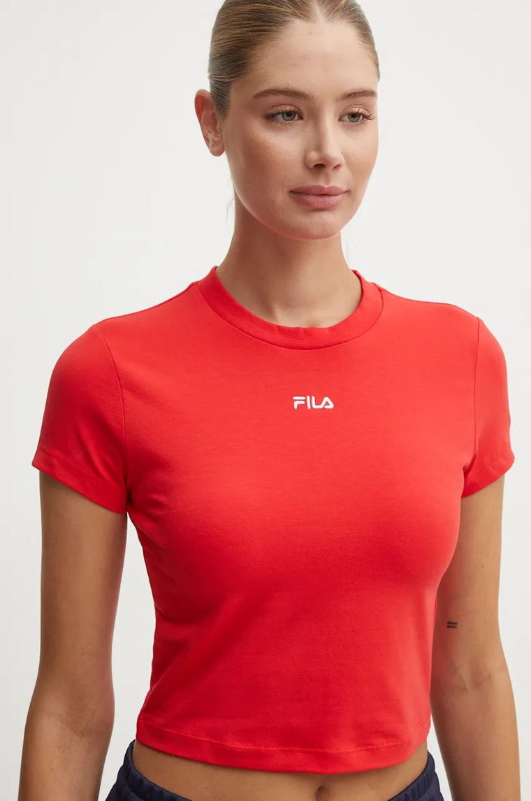 Fila top Latina damski kolor czerwony FAW0744