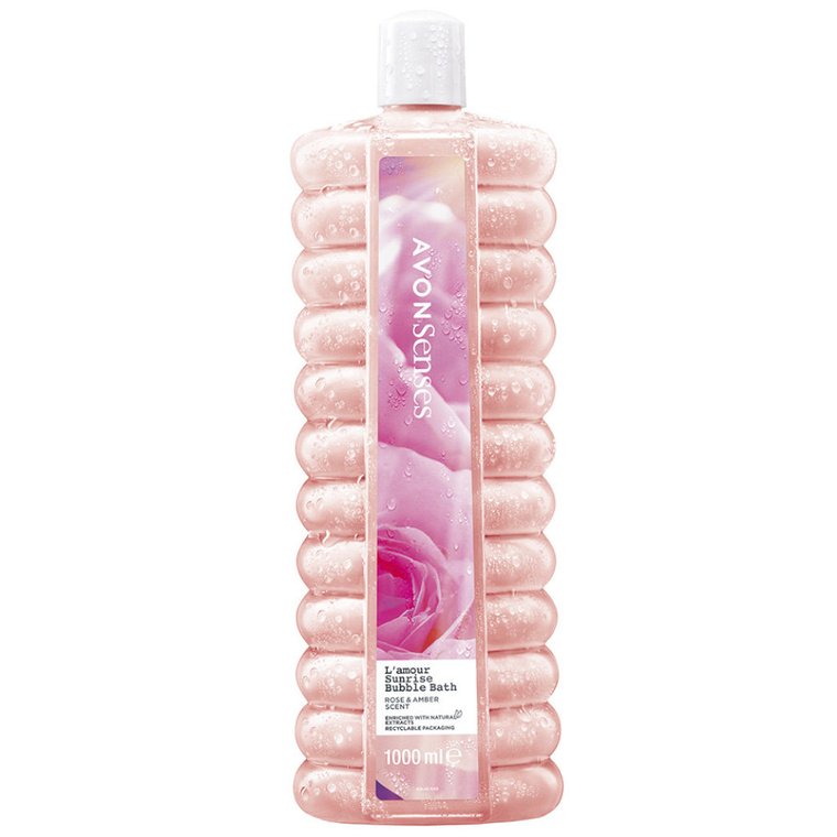 Avon Senses, L'amour Sunrise, płyn do kąpieli damski,Róża Bursztyn, 1000ml