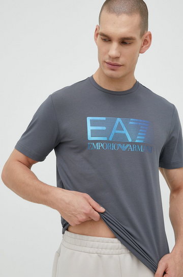 EA7 Emporio Armani t-shirt 6LPT62.PJ03Z męski kolor szary z nadrukiem