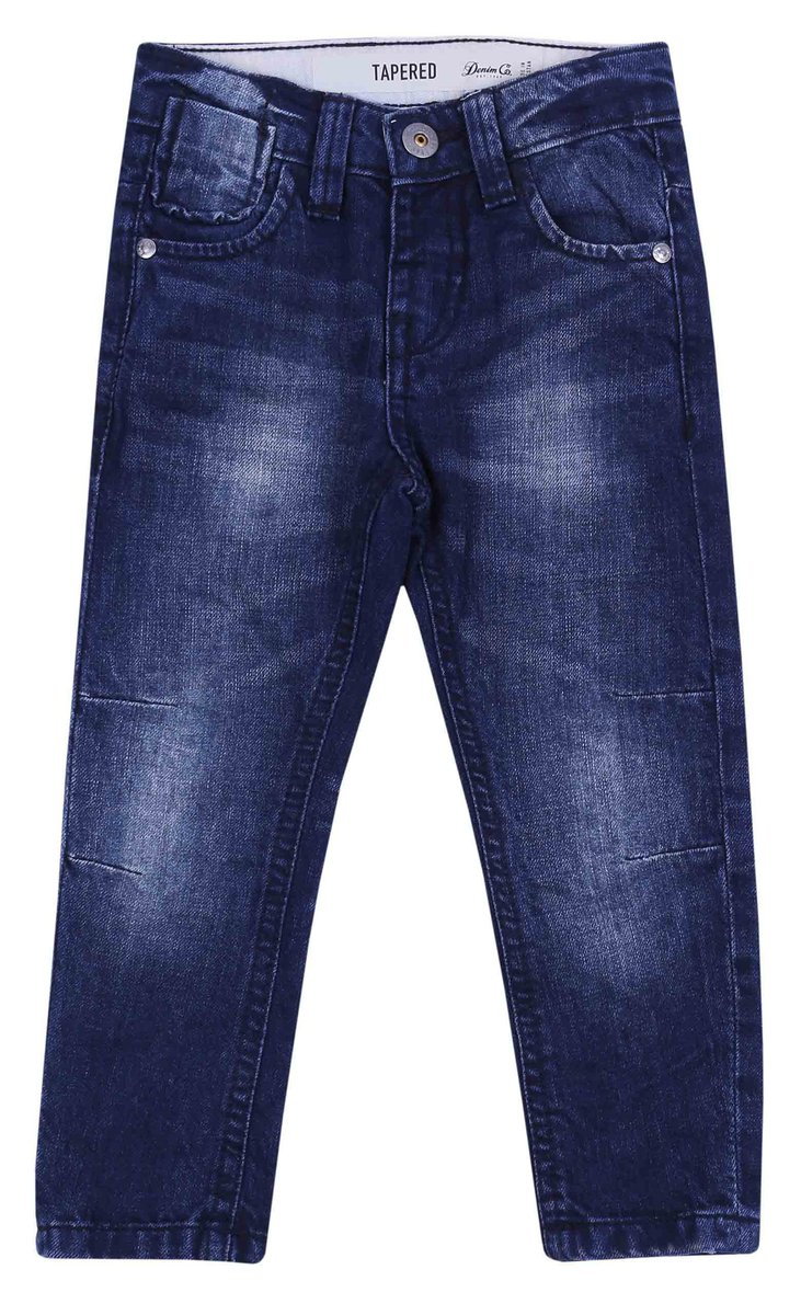 Zwężane, granatowe jeansy DENIM CO 3-4 lat 104 cm