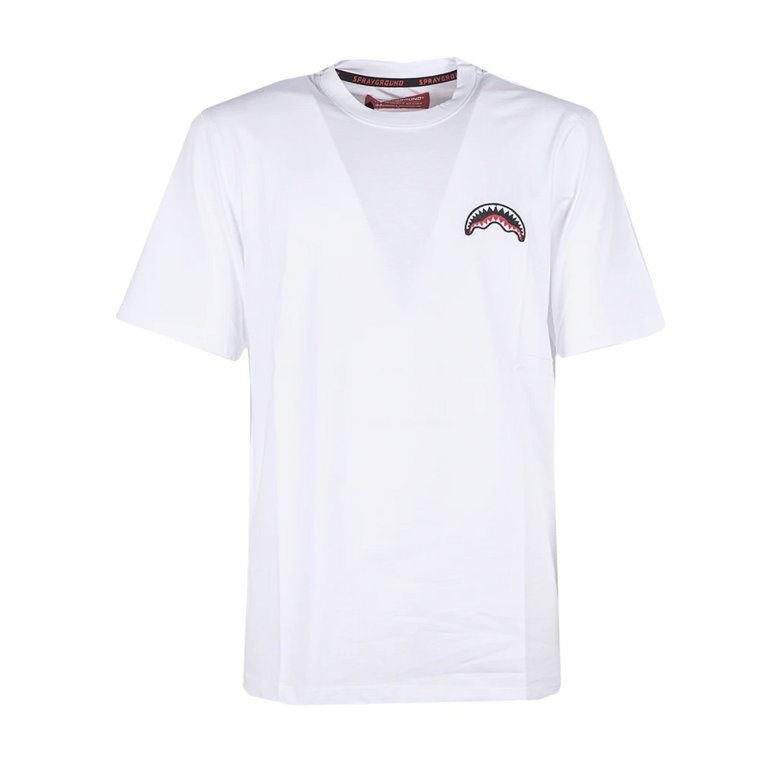 Biała koszulka z tygrysem - męski dekolt, 100% bawełny Sprayground