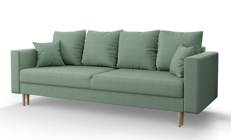 Miętowa sofa rozkładana - Diamante