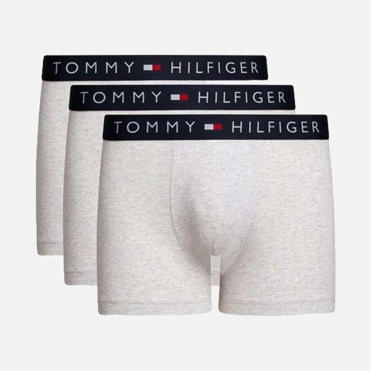 Zestaw majtek męskich typu bokserki Tommy Hilfiger UM0UM03400-0R4 M 3 szt Szary (8720637192030). Majtki męskie