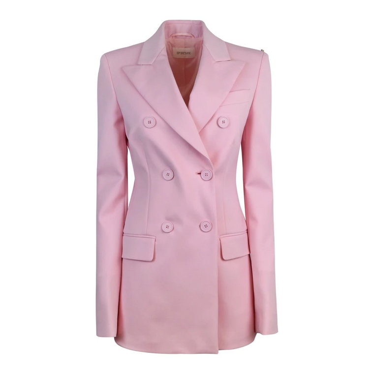 Liliowy Dwurzędowy Jersey Blazer Sportmax