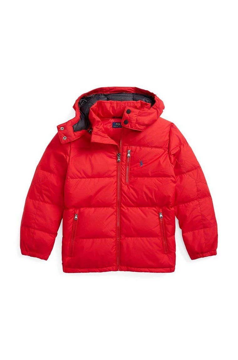 Polo Ralph Lauren kurtka puchowa dziecięca kolor czerwony