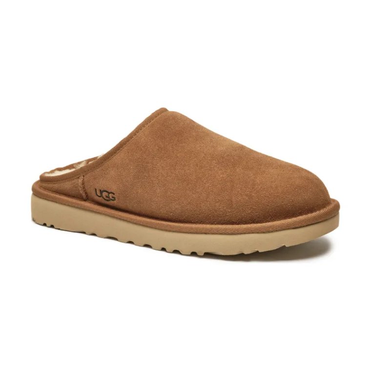 UGG Skórzane mule CLASSIC | z dodatkiem wełny