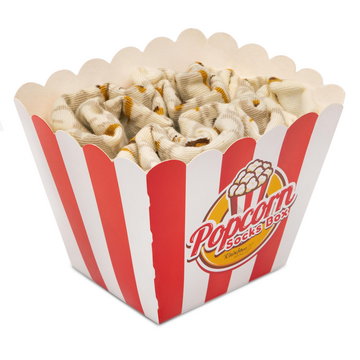 Zestaw 2 par wysokich skarpet unisex RAINBOW SOCKS - Tasty Popcorn Beżowy Kolorowy