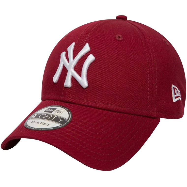 New Era 9FORTY New York Yankees MLB League Essential Cap 80636012, Męskie, Bordowe, czapki z daszkiem, bawełna, rozmiar: OSFM