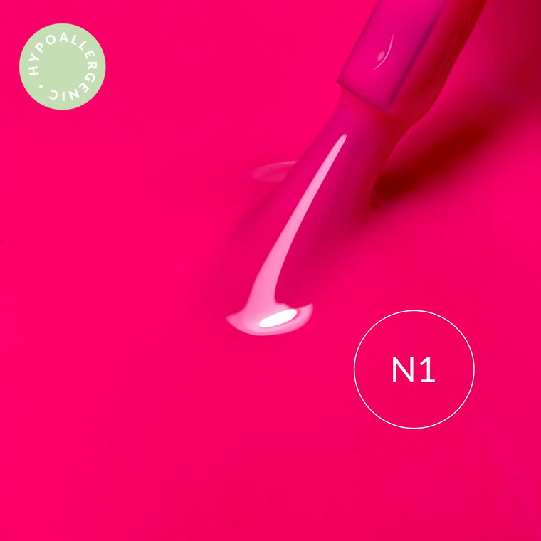 Lakier hybrydowy hipoalergiczny neonowy różowy 7ml - Neon Dark Pink N1