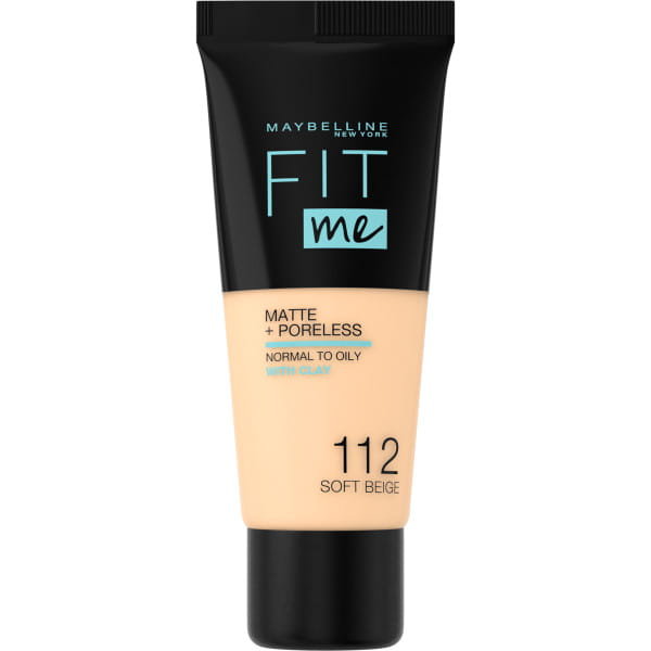 Maybelline Fit Me Matte & Poreless Foundation matujący podkład do twarzy 112 Soft Beige 30ml