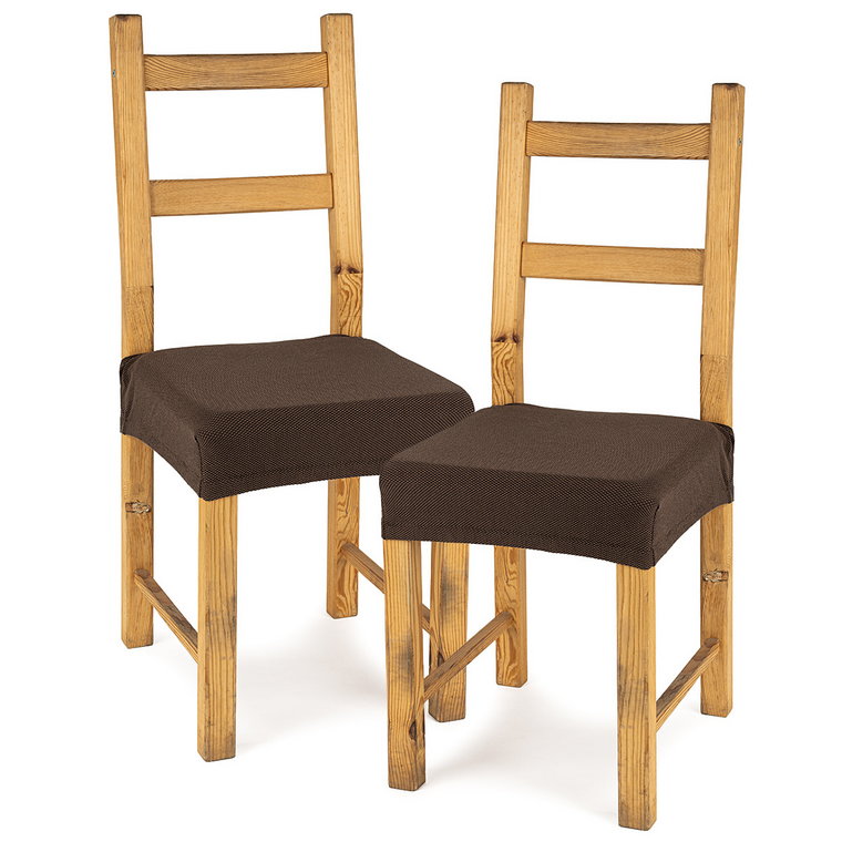 4Home Pokrowiec multielastyczny na krzesło Comfort brown, 40 - 50 cm, 2 szt.