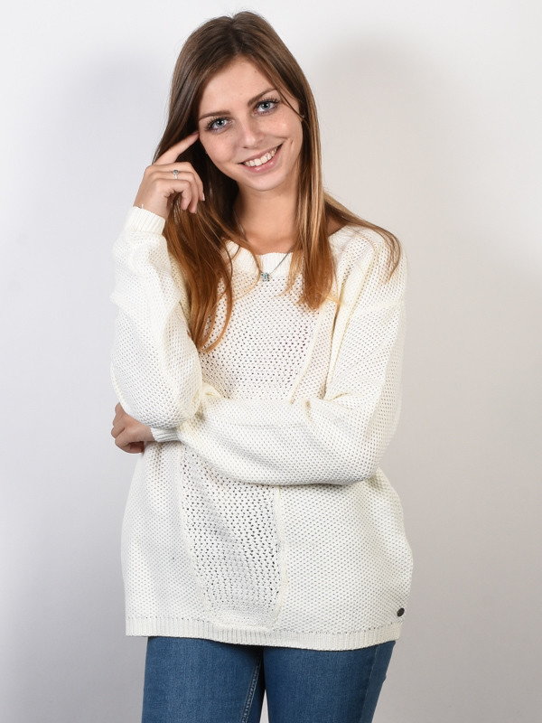 Roxy DESERVE GOOD THINGS MARSHMELLOW damski sweter projektant - L