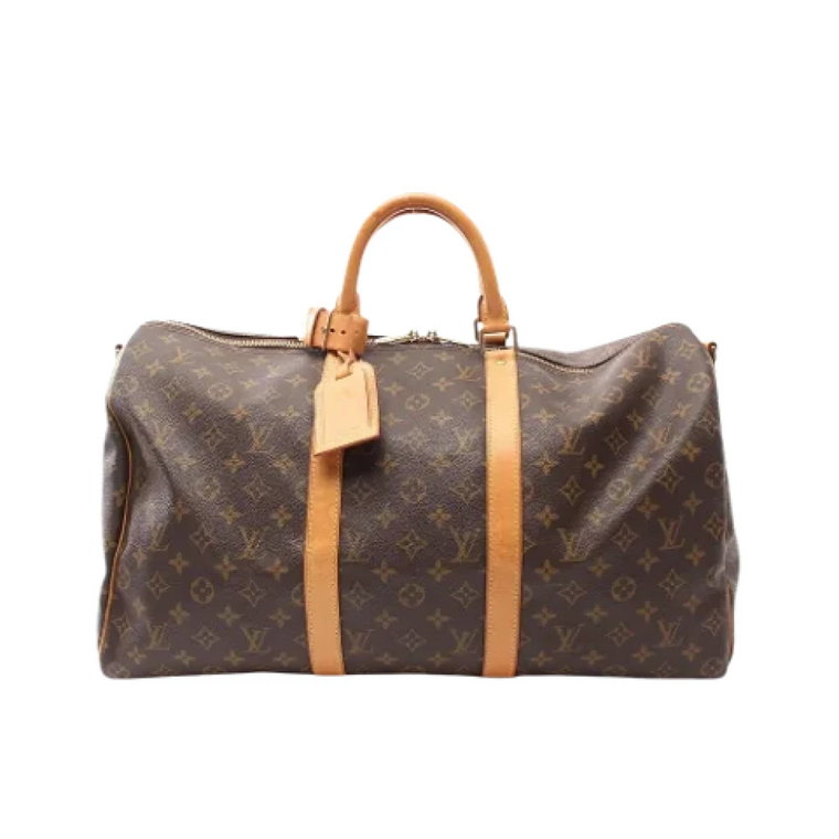 Używana Brązowa Skórzana Torba Keepall Louis Vuitton Vintage