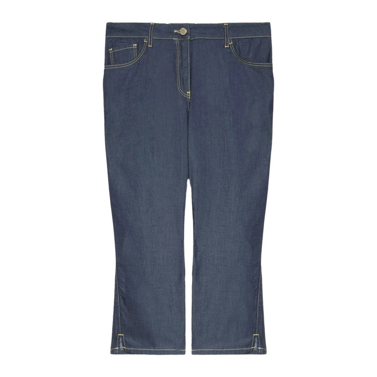 Capri Jeans z Kontrastowymi Szwami Fiorella Rubino