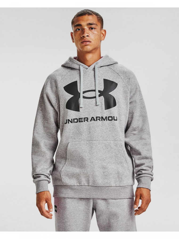 Męska bluza treningowa UNDER ARMOUR Rival Fleece Big Logo HD - szara