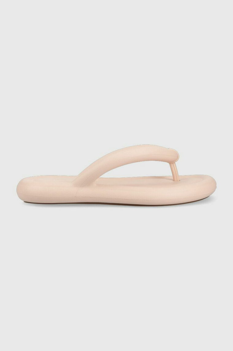 Melissa japonki MELISSA FLIP FLOP FREE AD damskie kolor beżowy na płaskim obcasie M.33531.AI390