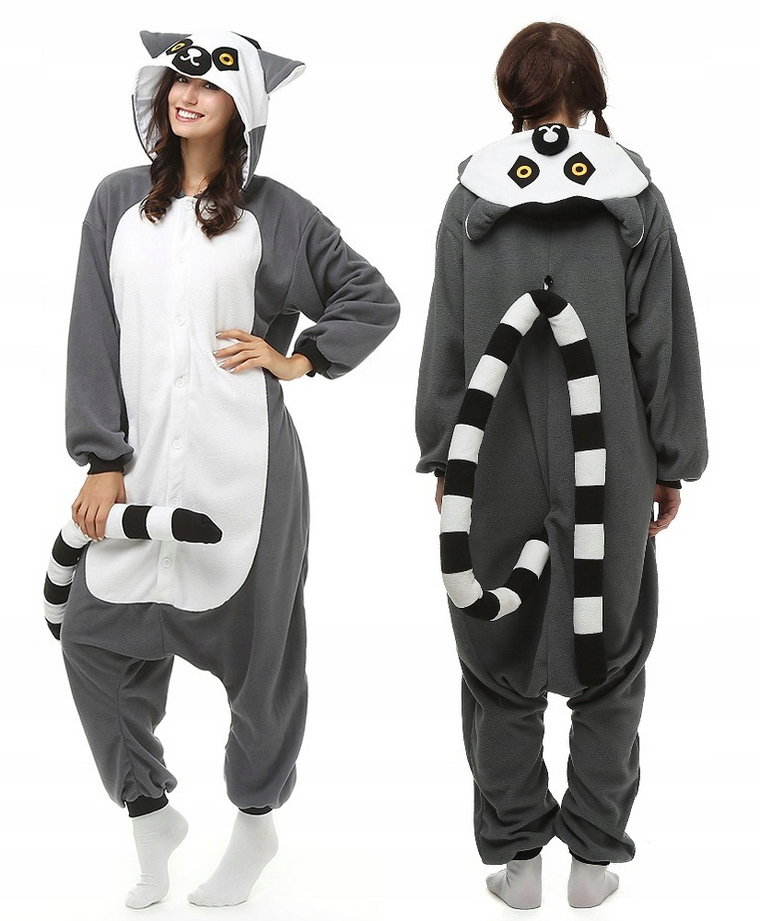 Kombinezon Onesie Piżama Dres Strój Lemur rozm. M