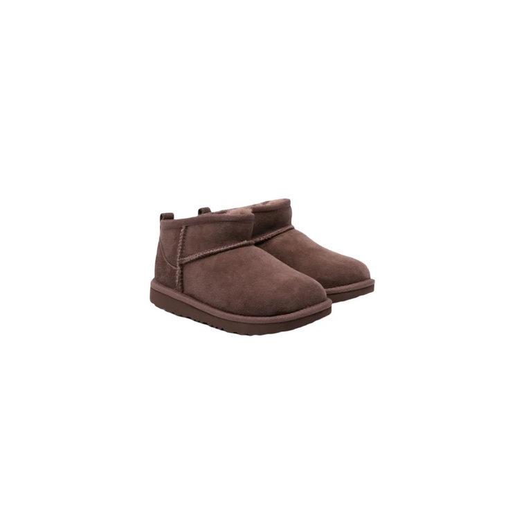 Brązowe Klasyczne Ultra Mini Dziecięce Buty z Owczej Skóry UGG