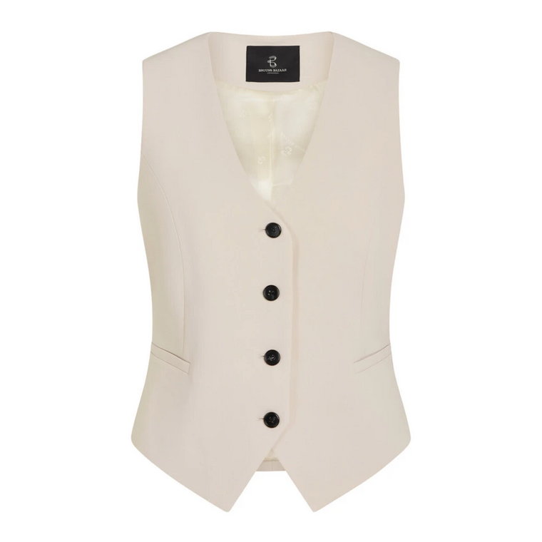 Elegant Waistcoat Blazer Silver Cloud Bruuns Bazaar