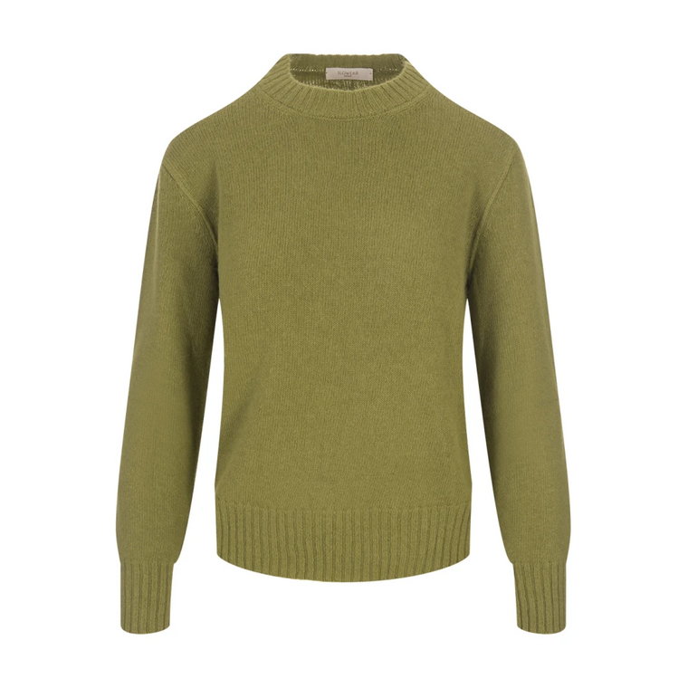 Zielony Sweter z Wełny i Angory Zanone