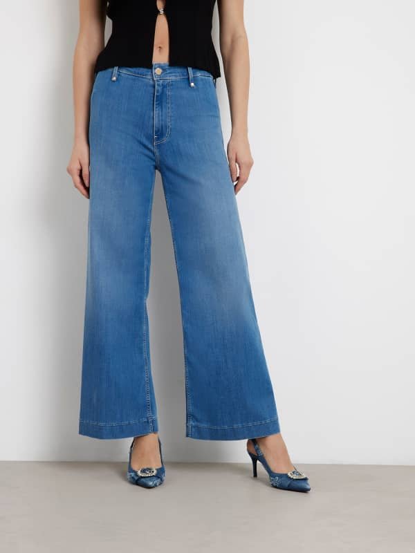 Denimowe Spodnie Fason Wide Leg Model Dakota