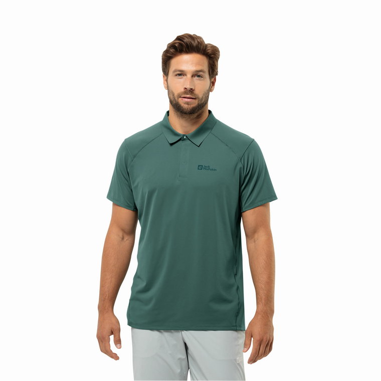 Męska koszulka polo Jack Wolfskin PRELIGHT CHILL POLO M jade green - S