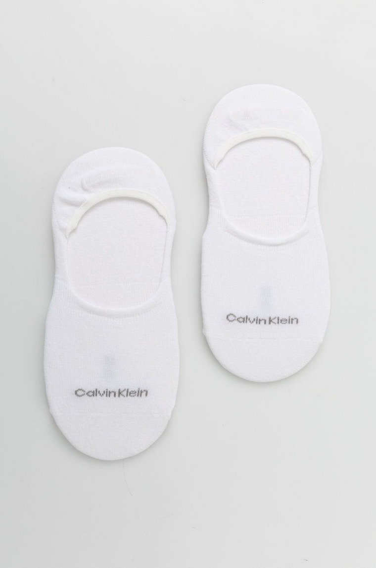 Calvin Klein skarpetki 2-pack damskie kolor biały