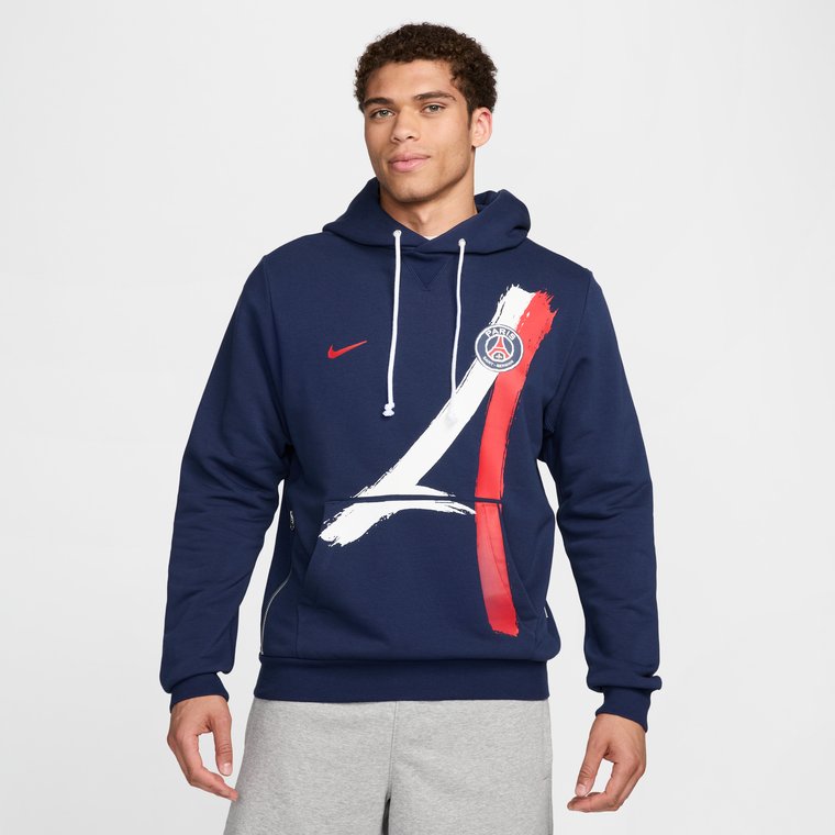 Męska bluza piłkarska z kapturem Nike Dri-FIT Paris Saint-Germain Standard Issue - Niebieski