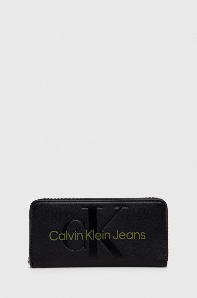 Calvin Klein Jeans portfel damski kolor czarny