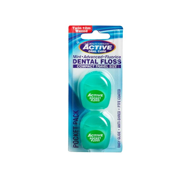 BEAUTY FORMULAS ACTIV NIĆ DENTYSTYCZNA MINT 2x12M