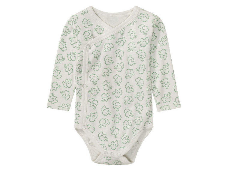 lupilu Body niemowlęce z bawełny organicznej, 2 sztuki (74/80, Zielony/biały)