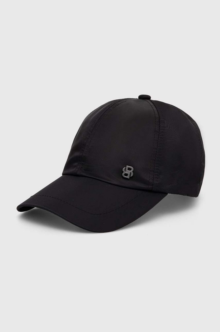 BOSS czapka z daszkiem kolor czarny gładka 50523038