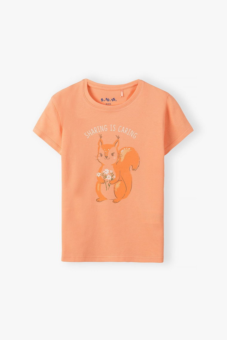 Koszulka dla dziewczynki z wiewiórką