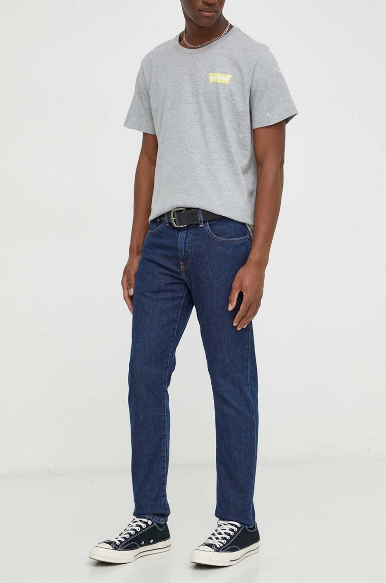 Levi's jeansy 512 SLIM męskie kolor granatowy