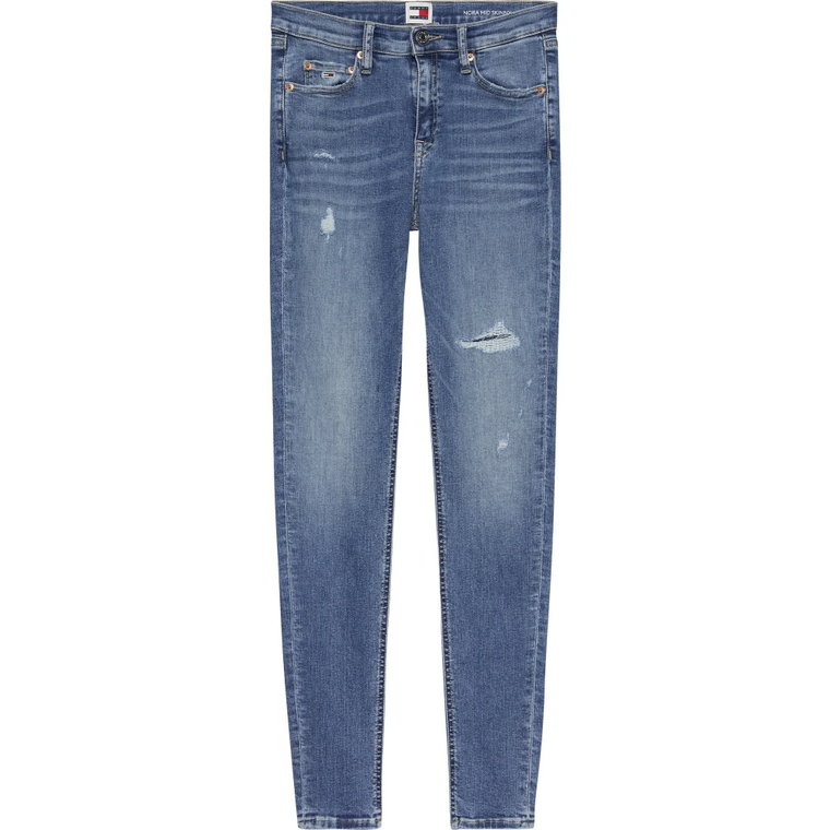 Niebieskie obcisłe jeansy ze stretch denim Tommy Jeans