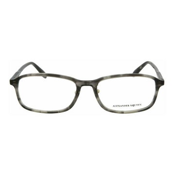 Alexander McQueen, Square-Frame Acetate Optical Frames Szary, male,