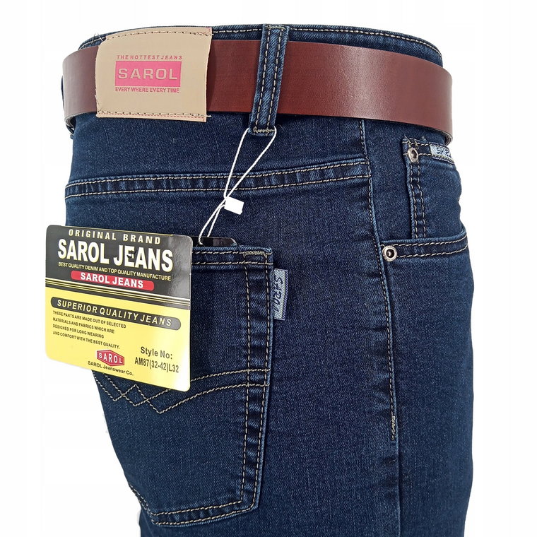 Spodnie Męskie Klasyczne Jeans Proste Arizona W38