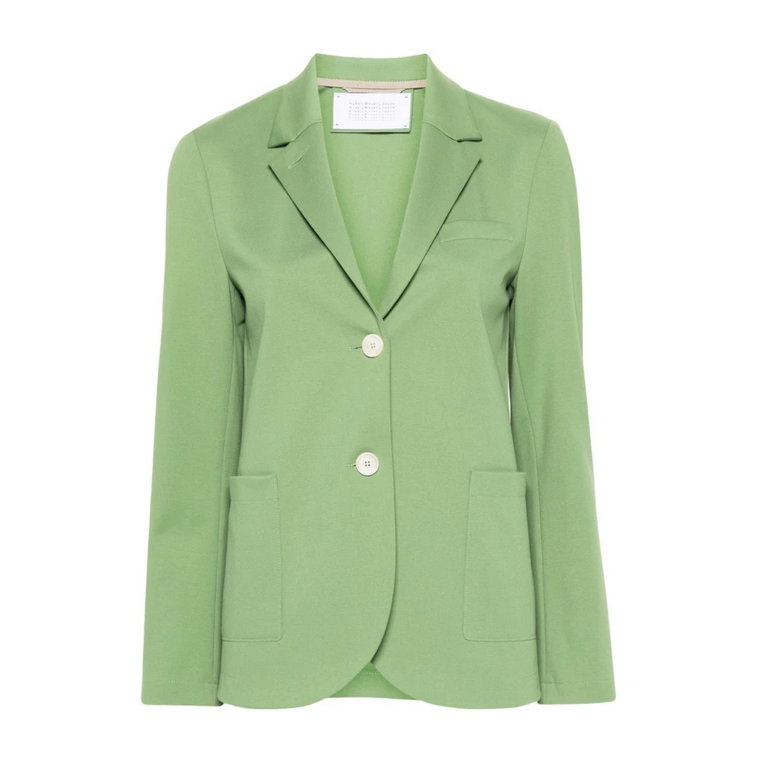 Apple Green Stretch-Jersey Blazer dla kobiet Harris Wharf London