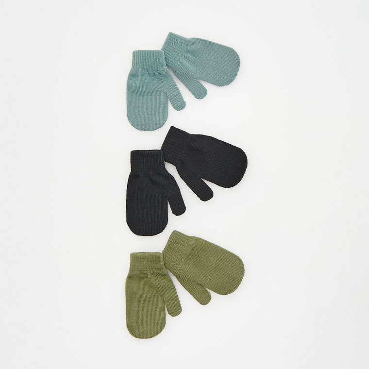 Reserved - Jednopalczaste rękawiczki 3 pack - zielony