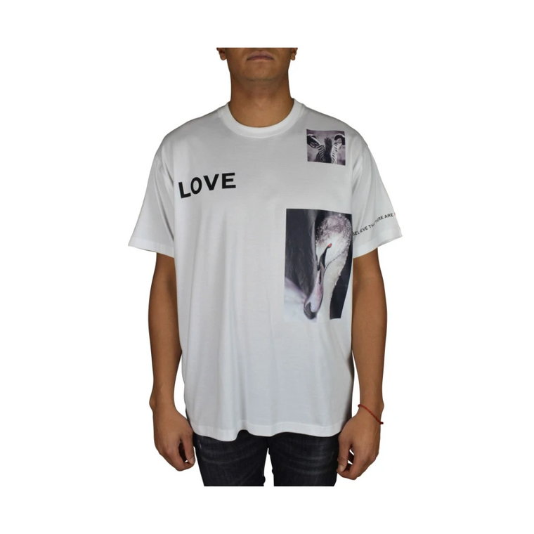 Oversized Love Print T-Shirt Burberry