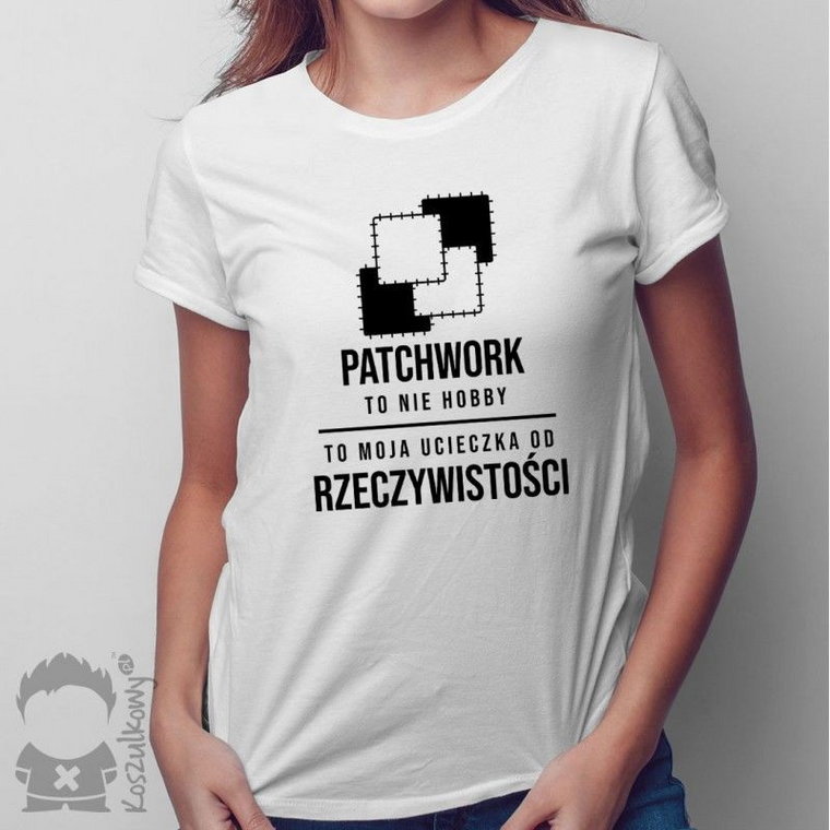 Patchwork to ucieczka od rzeczywistości - męska koszulka z nadrukiem